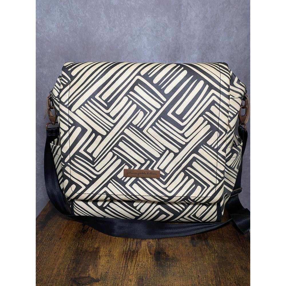 Petunia Pickle Bottom Boxy Neutral abstract Backpack Designer Diaper Bag